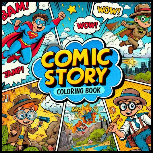 Comic Story Coloring Book-CreativeColoPrintablez