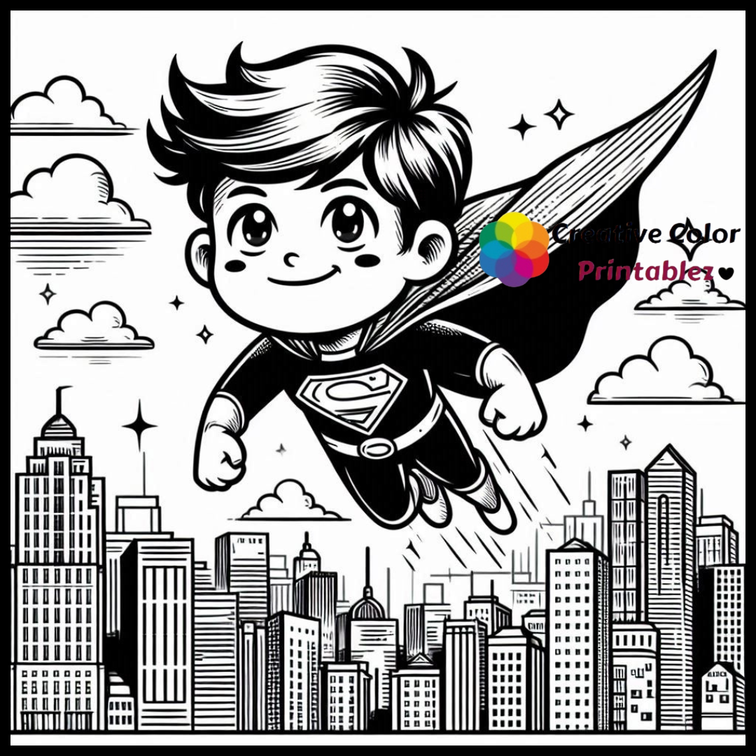 Comic Story Coloring Book-CreativeColoPrintablez