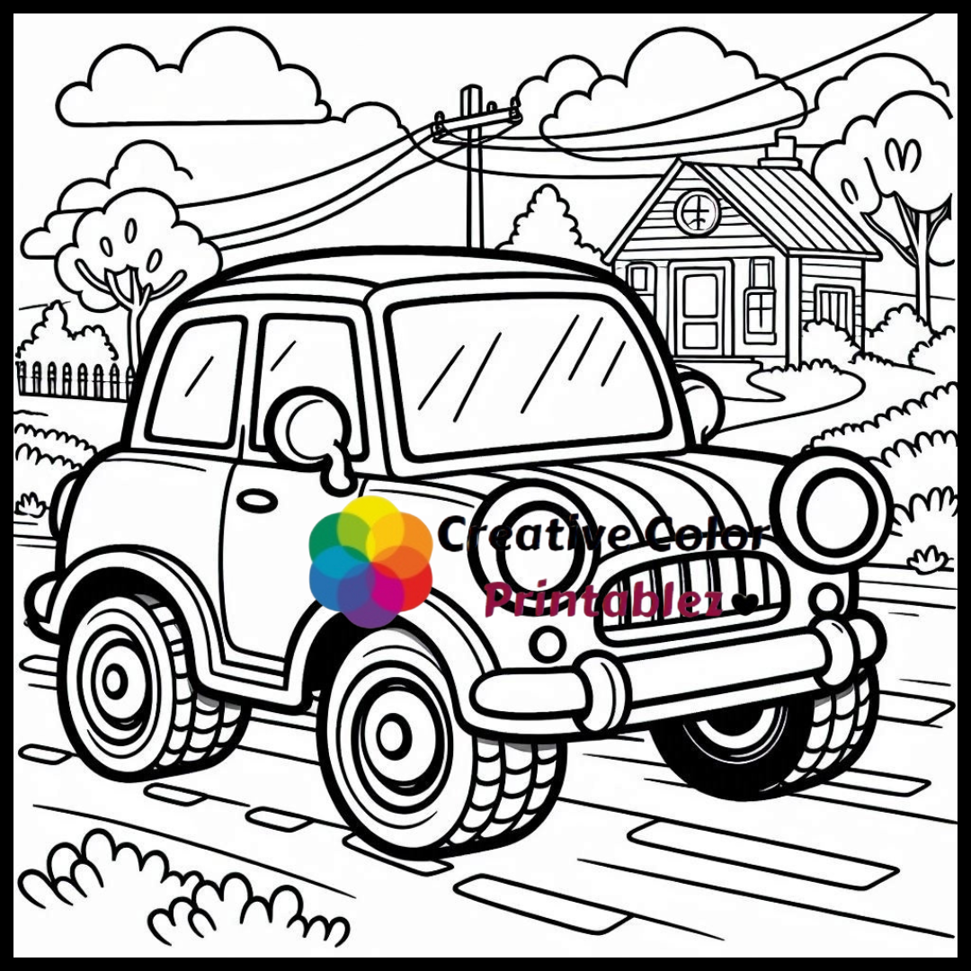 Coloring Of Means Of Transportation-CreativeColorPrintablez