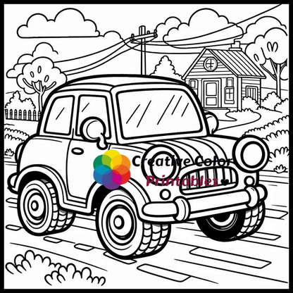 Coloring Of Means Of Transportation-CreativeColorPrintablez